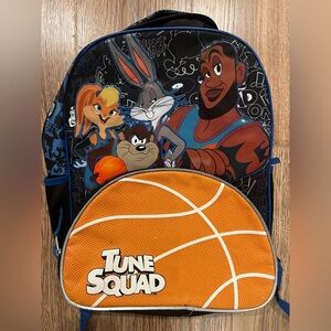 Space Jam Lebron James Lola Bunny Taz Bugs Tune Squad 17" Backpack EUC